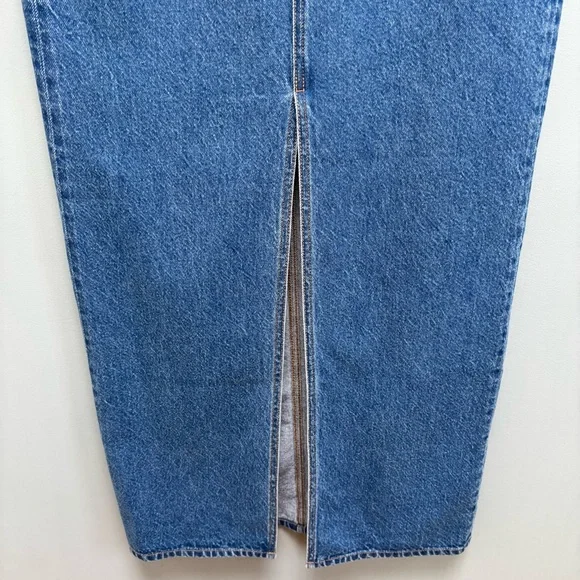 Derek Lam 10 Crosby Denim Midi Skirt Blue 27 - Picture 4 of 11